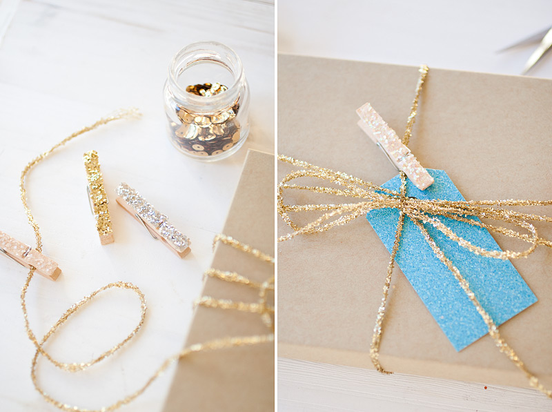 glitter gift tag wrap #anastasiamariecards