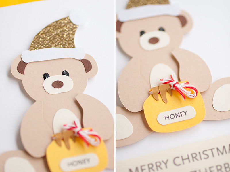 christmas teddy custom card #anastasiamariecards