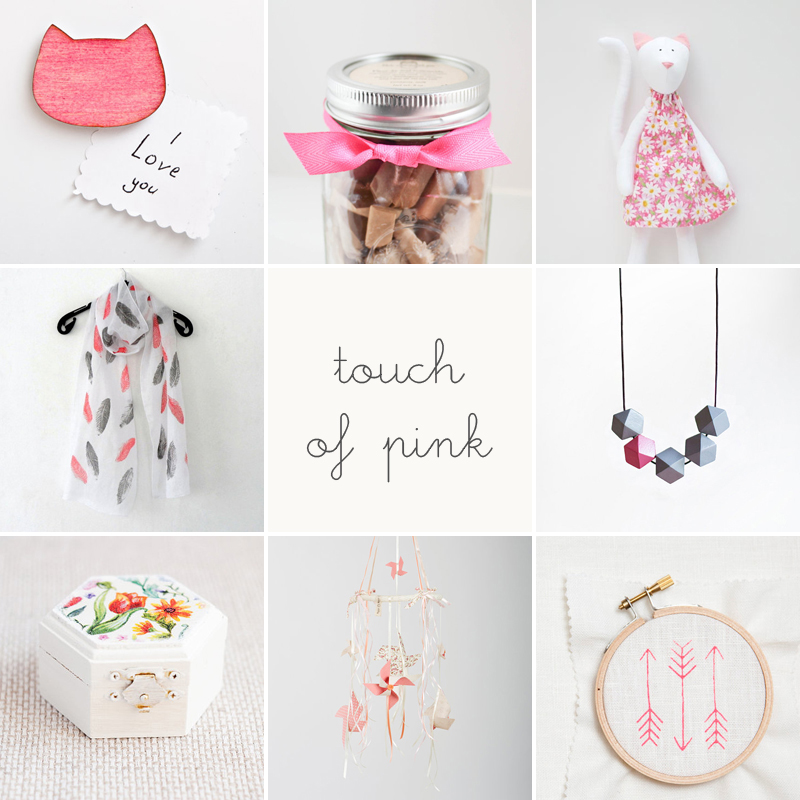 etsy finds // touch of pink