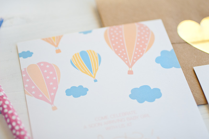 hot air balloons baby shower invitations #anastasiamariecards