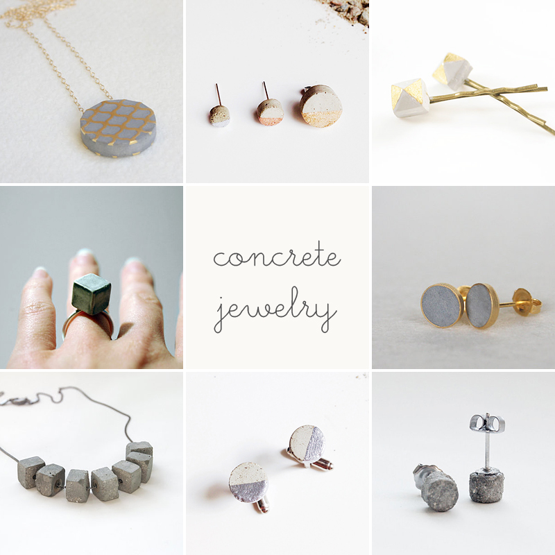 concrete jewelry 