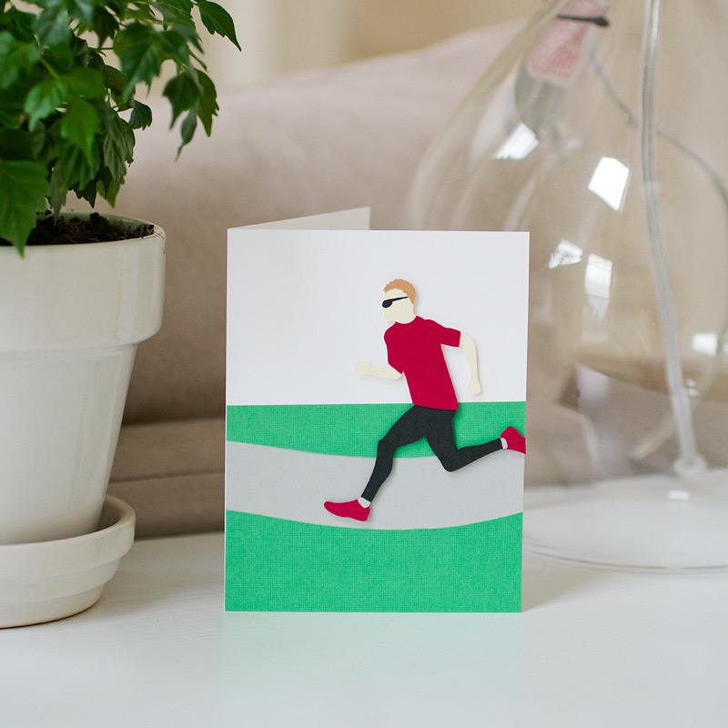 custom card: marathon runner by ANASTASIA MARIE