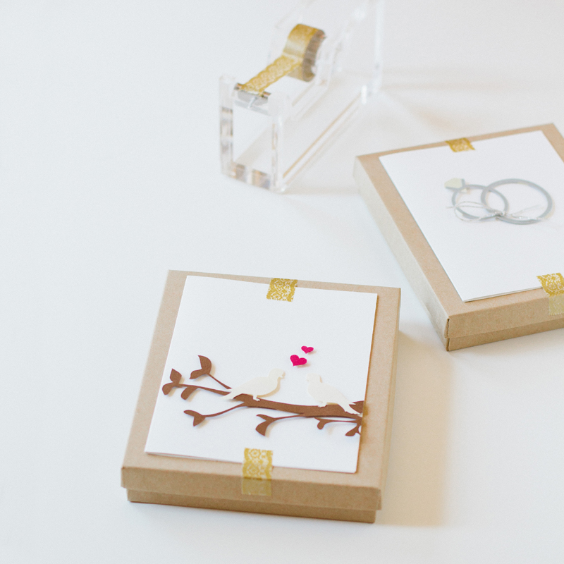 place a pretty card atop a kraft box and you're got yourself a wrapped gift