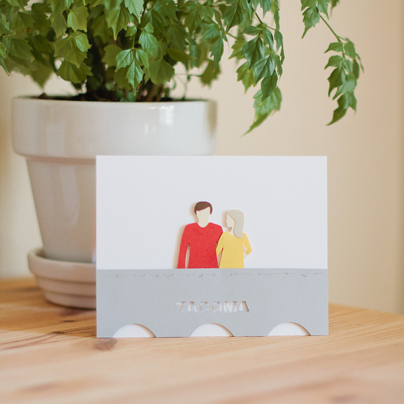 custom card: bridge in tacoma // by ANASTASIA MARIE